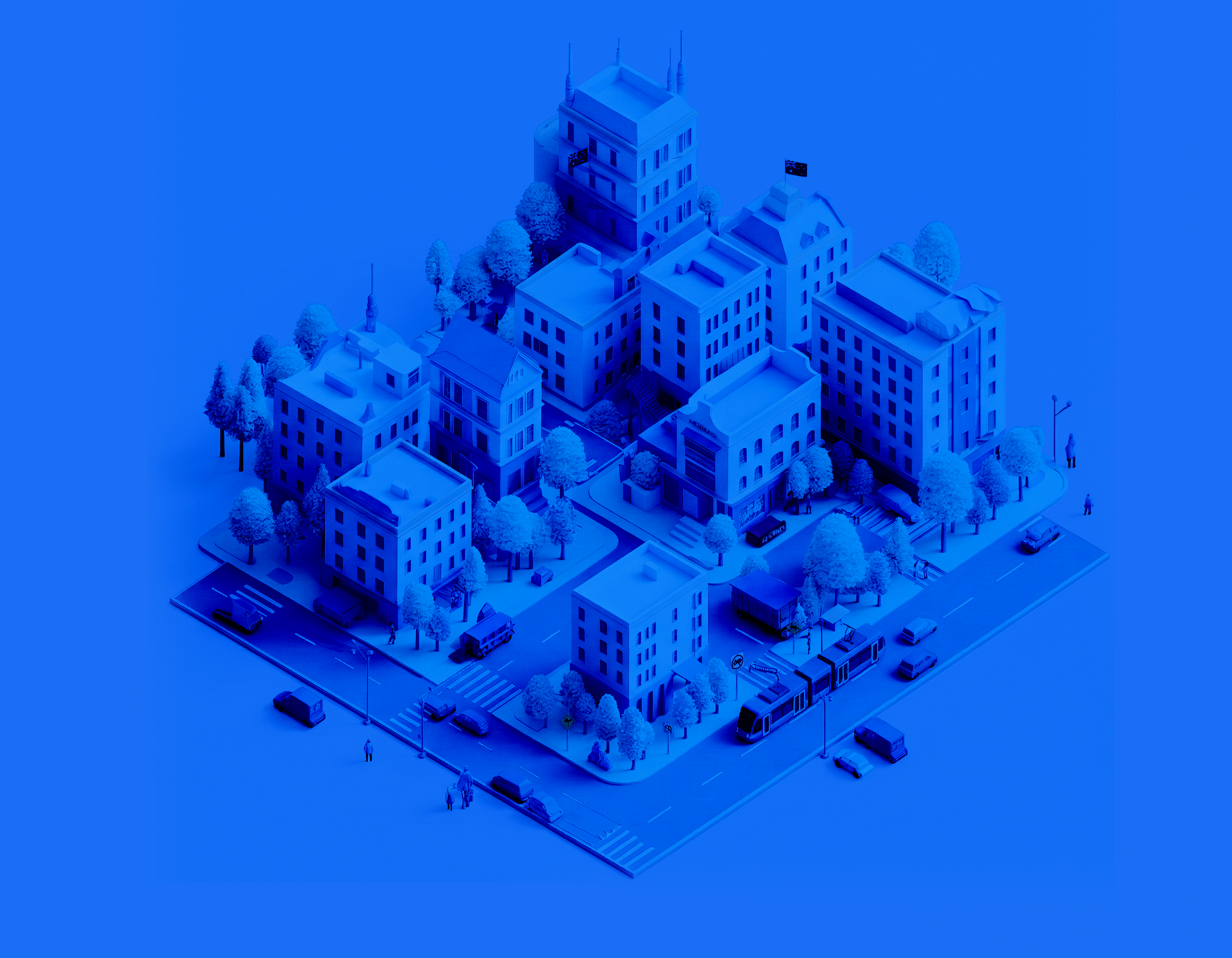 Australian suburb aerial view